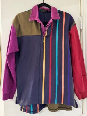Vintage Colours by Alexander Julian long-sleeve rugby/polo shirt